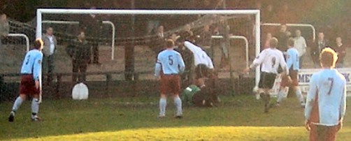 Adam Morning's shot comes back off the post for Paul Garvey to score the winning goal